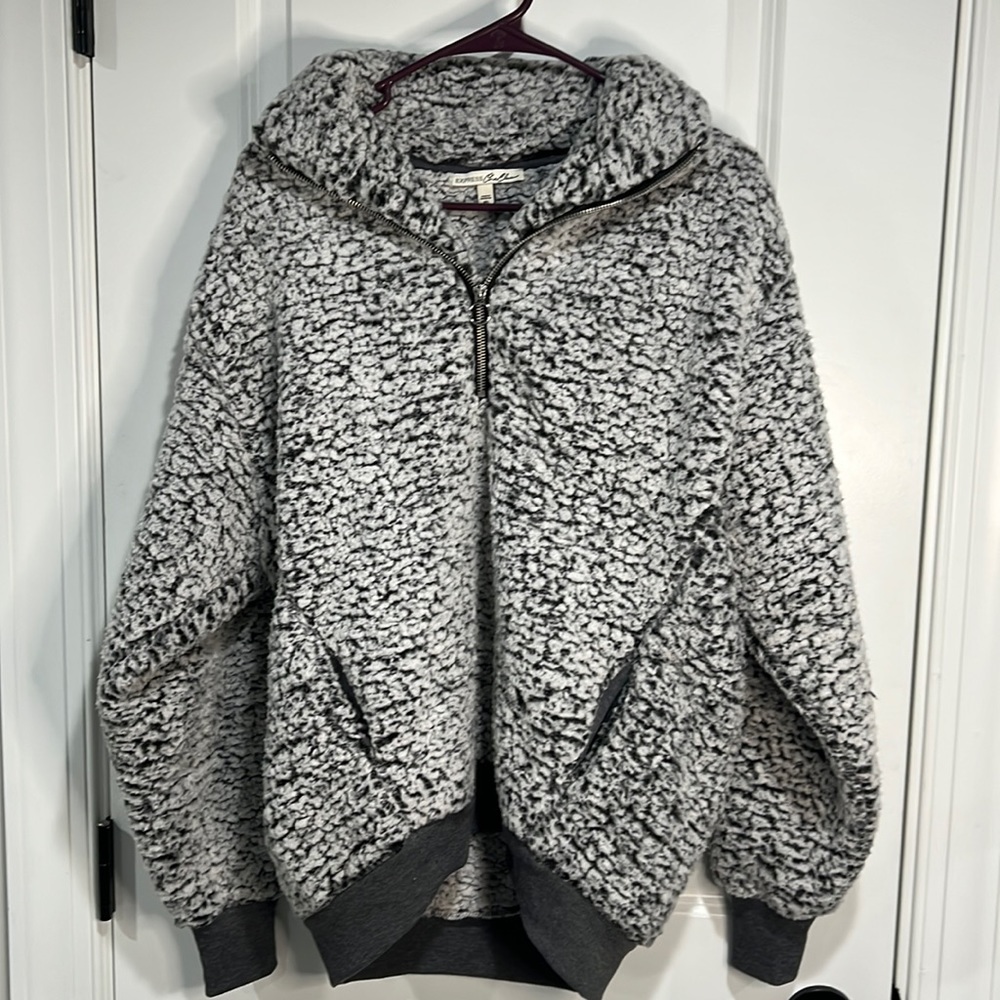 Express Sherpa pullover.